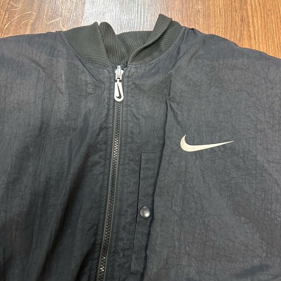 Vintage 90's Nike Big Swoosh Bomber Puffer Jacket Reversible Quilted Men's - Picture 7 of 7